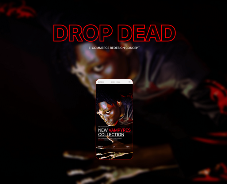 DROP DEAD e-commerce redesign concept