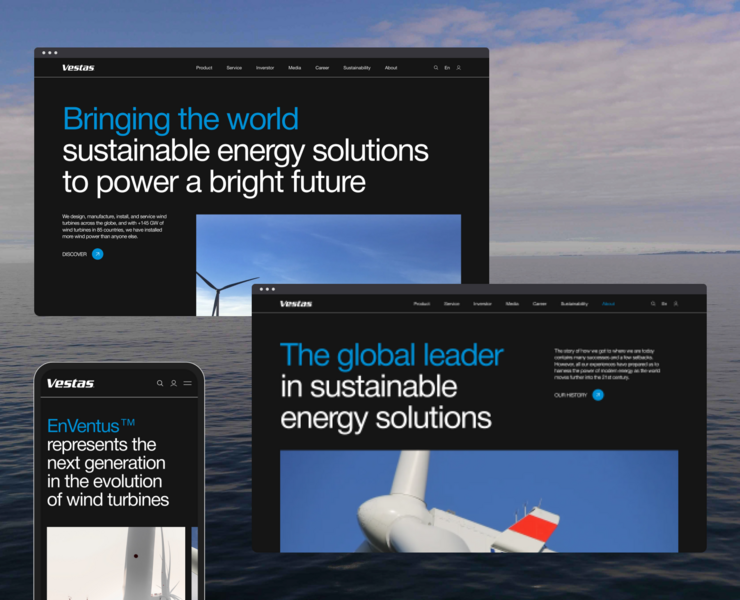 Vestas — corporate website redesign