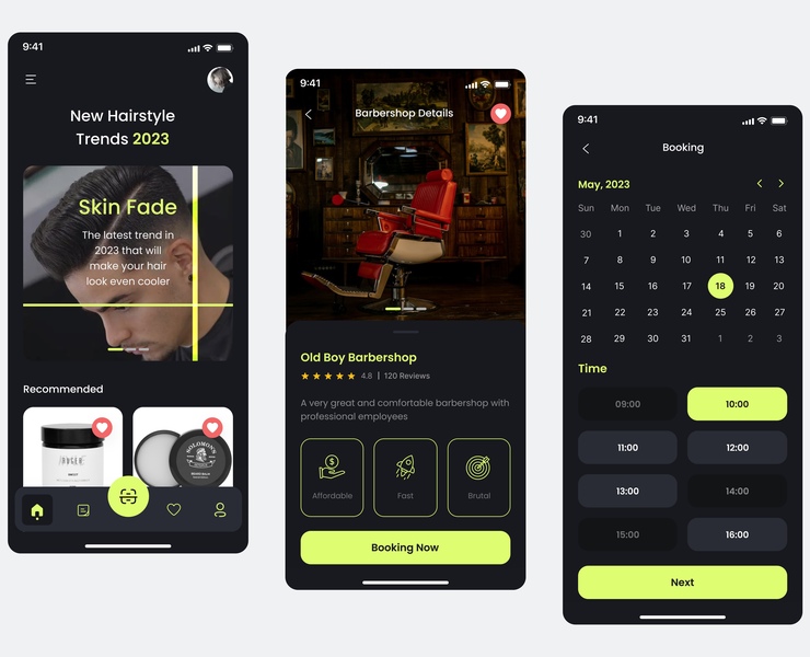 Barbershop Mobile App на Dprofile