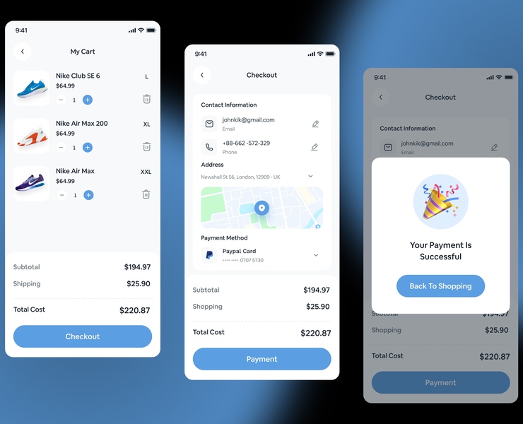 E-commerce app - Checkout на Dprofile
