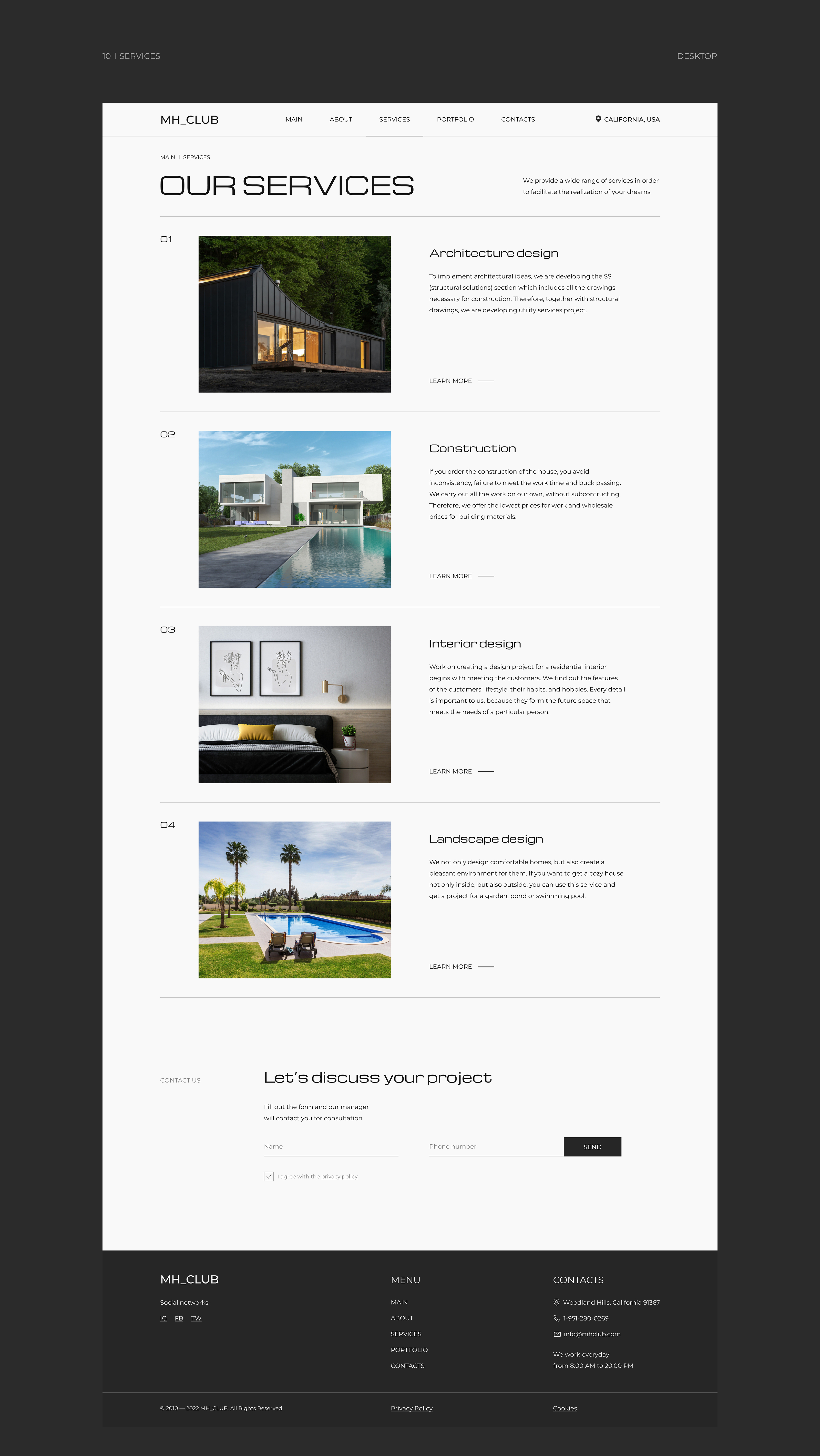 Corporate website | Architectural company — Изображение №14 — Интерфейсы на Dprofile