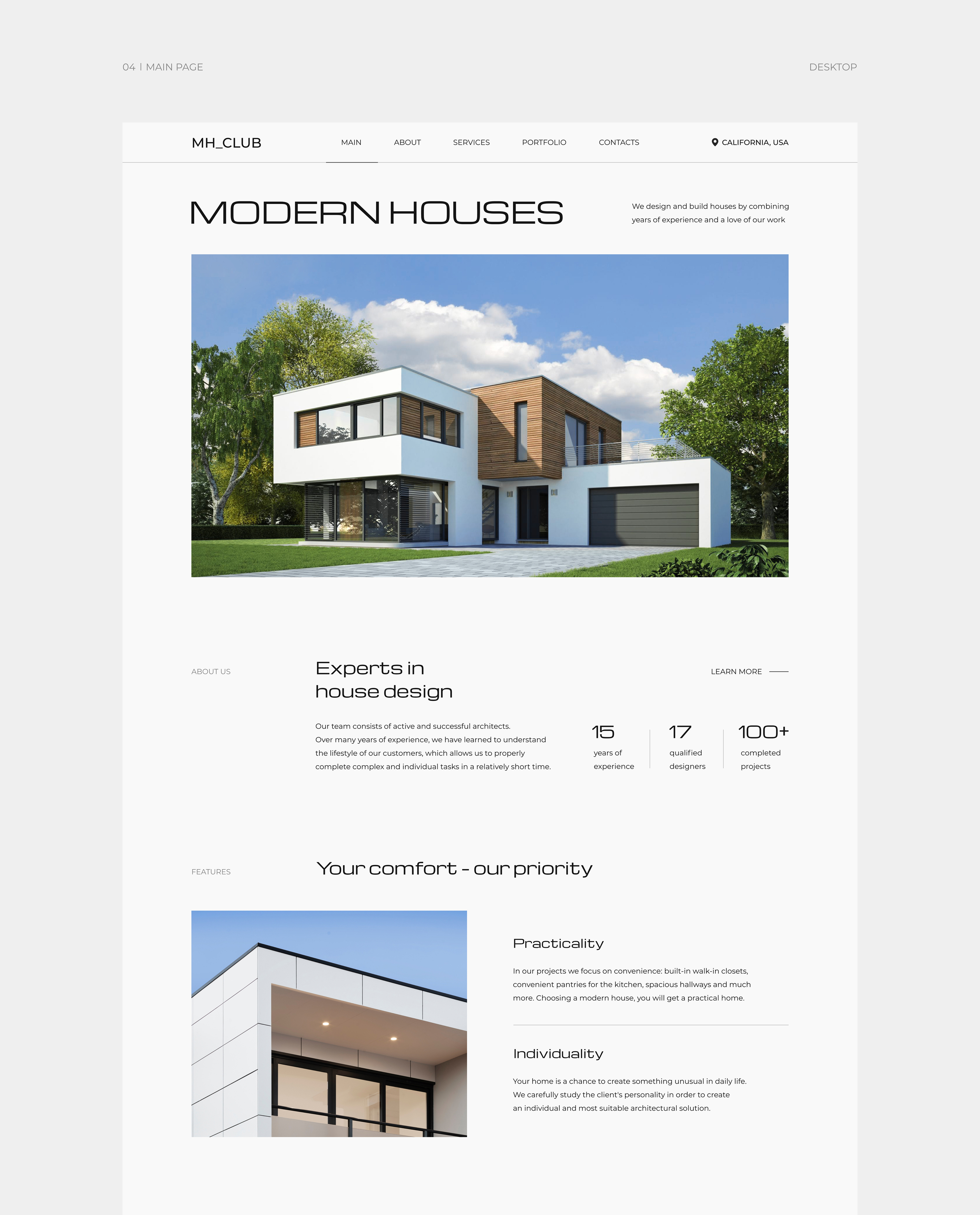 Corporate website | Architectural company — Изображение №2 — Интерфейсы на Dprofile
