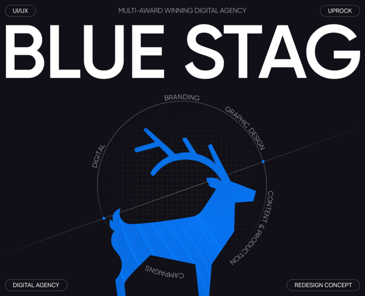Blue Stag | digital agency redesign на Dprofile