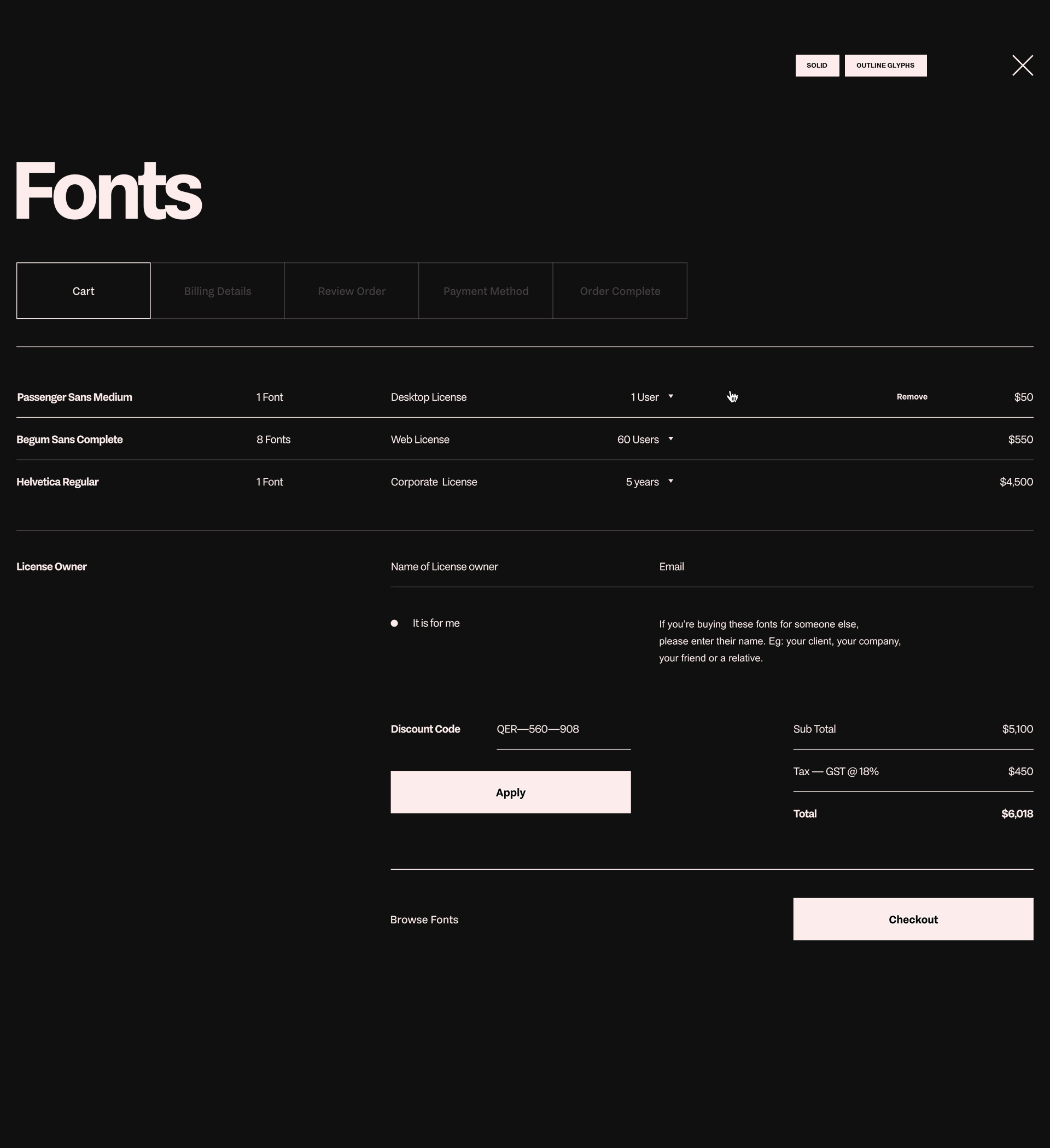 Fontstore web — Изображение №10 — Интерфейсы на Dprofile