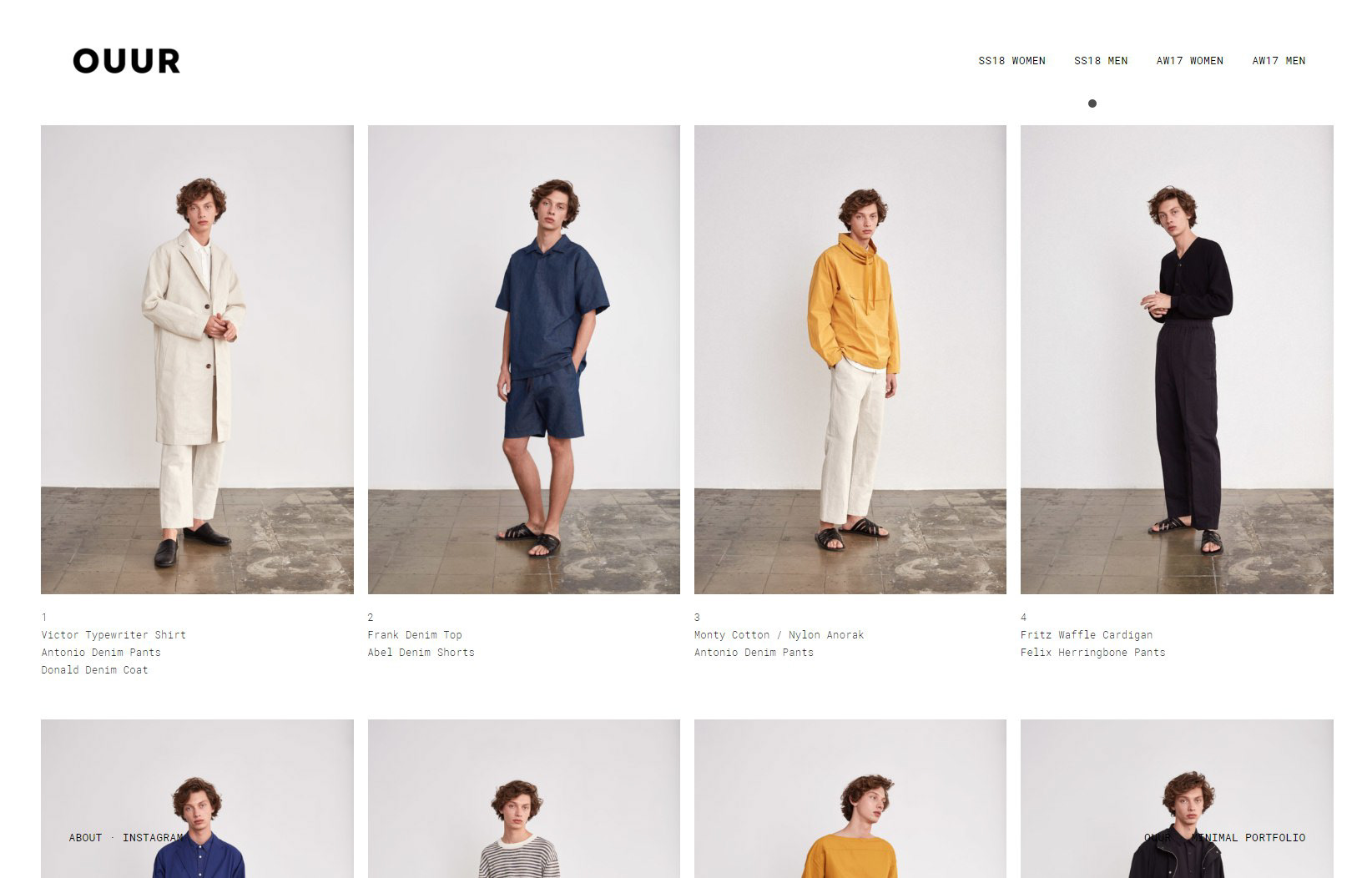 OUUR : Clothing — Изображение №4 — Интерфейсы на Dprofile
