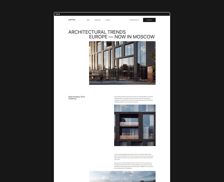 LOFTEC – Premium Estate Website