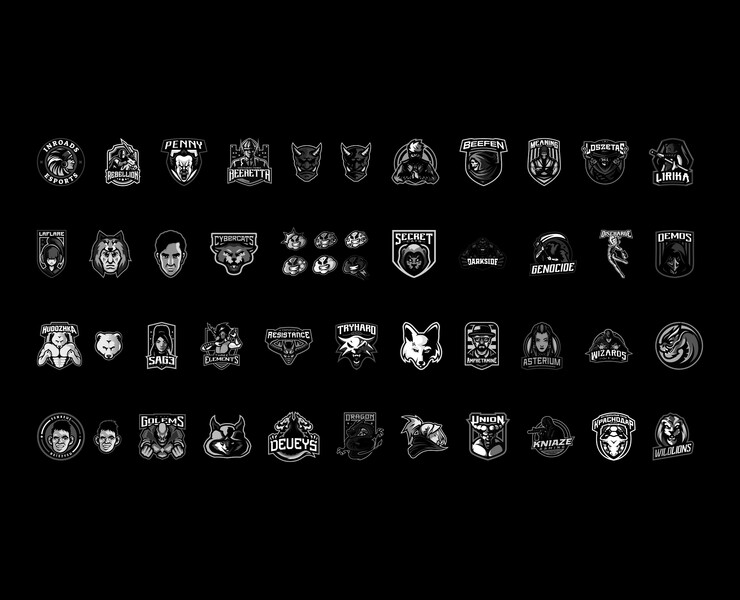 Esports logofolio. 40 mascot's
