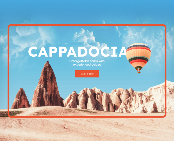 Tours Cappadocia Landing Page — Интерфейсы, Анимация на Dprofile