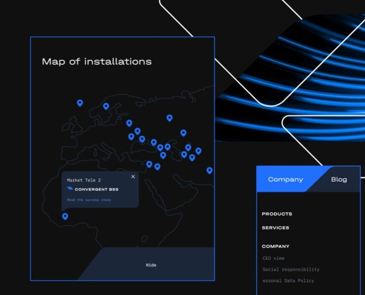 Bercut corporate website — Интерфейсы, Анимация на Dprofile