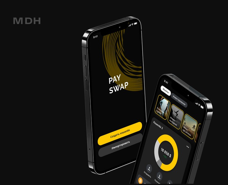 PaySwap // Crypto wallet mobile app by MDH