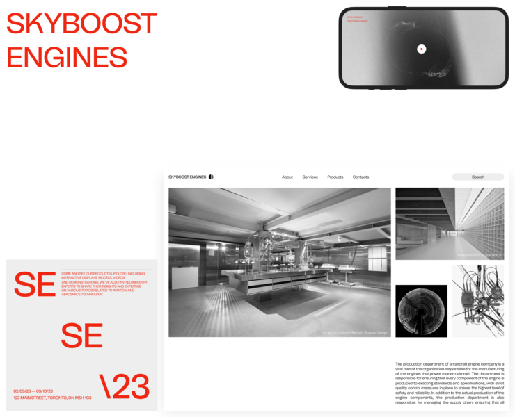 SKYBOOST ENGINES — Website concept