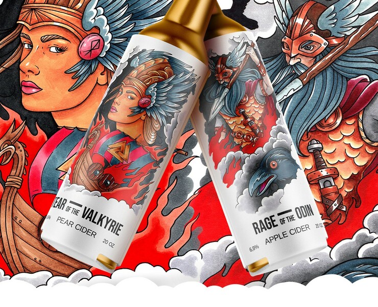Сider line "Valhalla" packaging design
