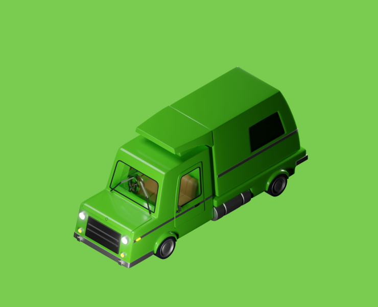 Сartoon isometric truck
