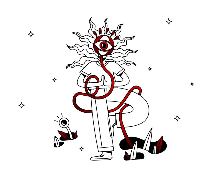 free surreal art | vector illustration set
