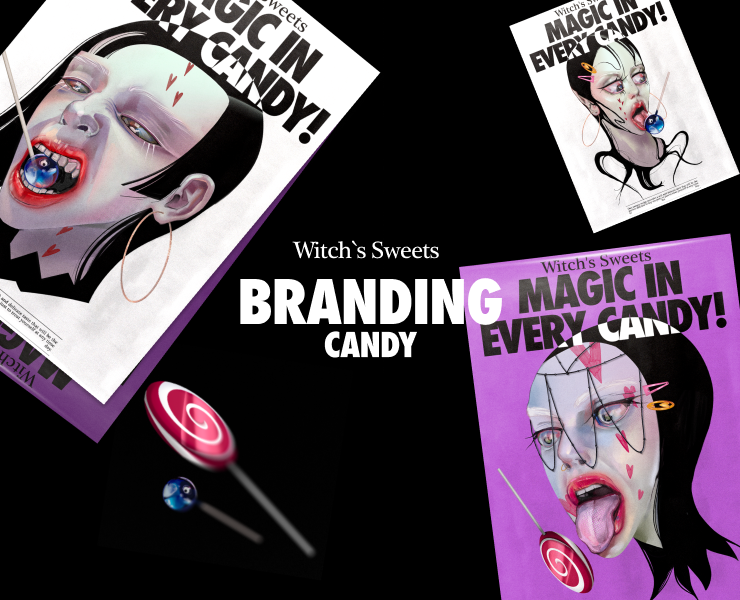 Candy branding based on illustrations